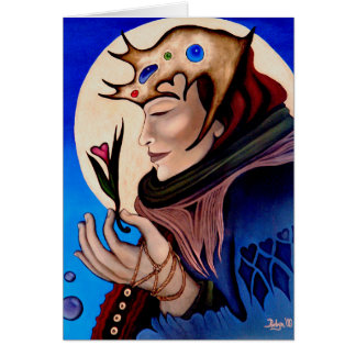 "Königin der Herzen "+ Kunst-Karte