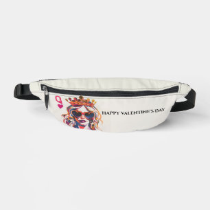 Königin der Herzen Pop Art Frau Bauchtasche