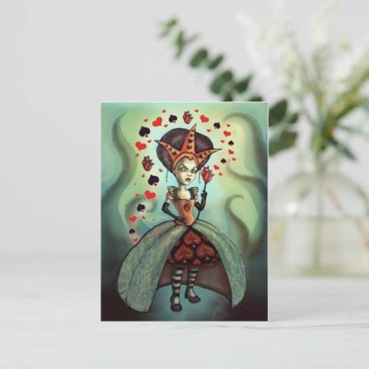 Königin der Herzen Postkarte (Stehend Vorderseite)