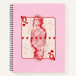 Königin der Herzen Rosa Preppy Art Notizblock