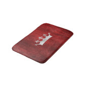 Königin der Herzen Silver Crown Red Badematte (Schrägansicht)