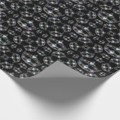 Königin der Herzen Silver Crowns Tiaras schwarze V Geschenkpapier (Ecke)