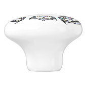 Königin der Herzen Silver Crowns Tiaras weißer Kno Keramikknauf (Seitenansicht)