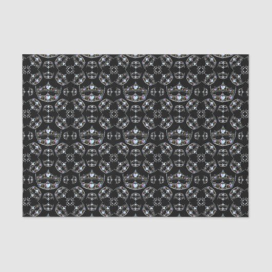 Königin der Herzen Silver Kronen Tiaras schwarzes  Seidenpapier (Vorderseite)