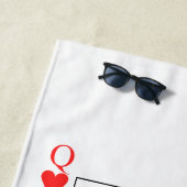 Königin der Herzen Strandtuch (Beispiel)