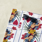 Königin der Herzen und der Blumen Strandtuch (Beispiel)