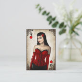 Königin der Herzen - Visitenkarte (Stehend Vorderseite)