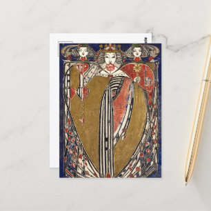 Königin der Herzen von Margaret Macdonald Mackinto Postkarte