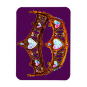 Königin der Herzen Warme Goldkrone Tiara Königin l Magnet (Vertikal)