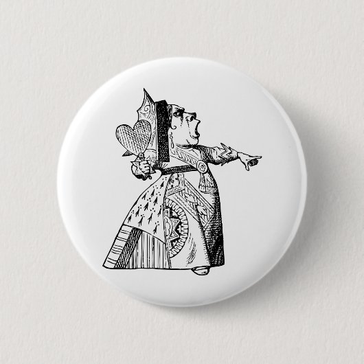 Königin der Herzen - weg mit ihrem Kopf! Button (Vorderseite)