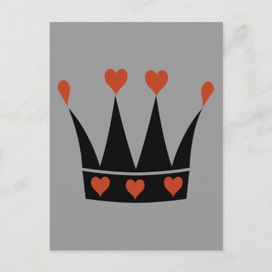 Königin der Herzenkrone Postkarte (Vorderseite)