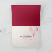 Königin der Herzkarte in den Blättern der Rose Karte (Innenseite)