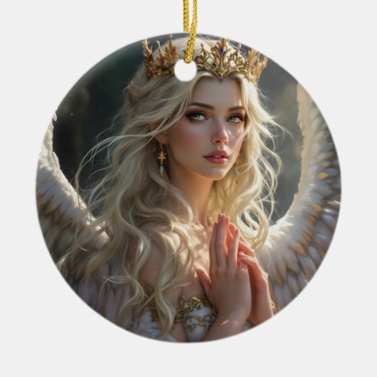 Königin der Himmelsdämmerung Keramik Ornament (Vorne)