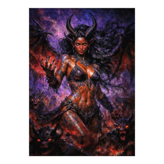 Königin der Hölle Lilith Fotodruck (Vorne)