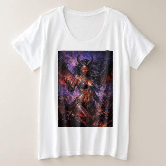 Königin der Hölle Lilith Große Größe T-Shirt (Design vorne)