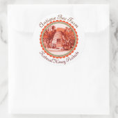 KÖNIGIN DER HONEY-BIENE IM SKEP/RÄUME RUNDER AUFKLEBER (Tasche)