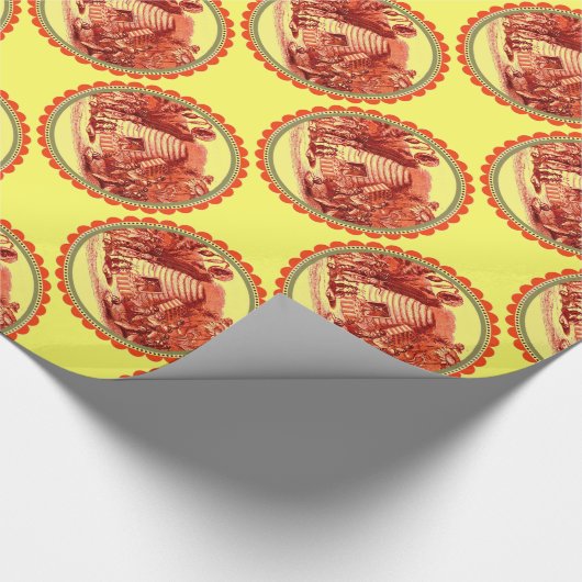 KÖNIGIN DER HONEY BIES IN SKEP / RINDFLEISCH GESCHENKPAPIER (Ecke)