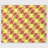 KÖNIGIN DER HONEY BIES IN SKEP / RINDFLEISCH GESCHENKPAPIER (Flach)