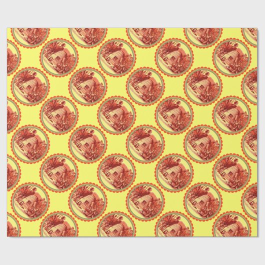 KÖNIGIN DER HONEY BIES IN SKEP / RINDFLEISCH GESCHENKPAPIER (Flach)