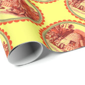 KÖNIGIN DER HONEY BIES IN SKEP / RINDFLEISCH GESCHENKPAPIER (Rolleneckpunkt)