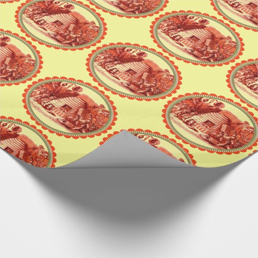 KÖNIGIN DER HONEY BIES IN SKEP / RINDFLEISCH GESCHENKPAPIER (Ecke)