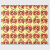 KÖNIGIN DER HONEY BIES IN SKEP / RINDFLEISCH GESCHENKPAPIER (Flach)