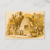 KÖNIGIN DER HONEY BIES IN SKEP / RINDFLEISCH VISITENKARTE (Rückseite)