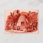 KÖNIGIN DER HONEY BIES IN SKEP / RINDFLEISCH VISITENKARTE (Rückseite)