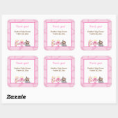 Königin der Jungle & Friends Square Sticker (Blatt)