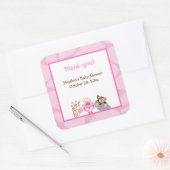 Königin der Jungle & Friends Square Sticker (Umschlag)