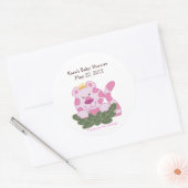 Königin der Jungle Pink Babydusche Sticker (Umschlag)
