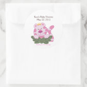 Königin der Jungle Pink Babydusche Sticker (Tasche)