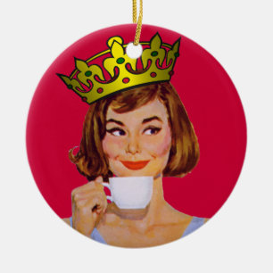 Königin der Kaffee-Verzierung Keramik Ornament