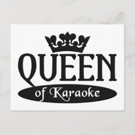 Königin der Karaoke-Postkarte Postkarte