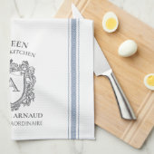 Königin der Kitchen Monogram Personalisiert Handtu Geschirrtuch (Viertel Falte)