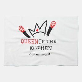 Königin der Küche Koch Kochen hinzufügen Namen Kro Geschirrtuch