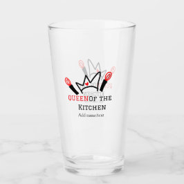 Königin der Küche Koch Kochen hinzufügen Namen Kro Glas