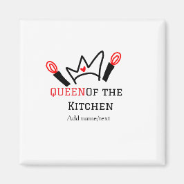 Königin der Küche Koch Kochen hinzufügen Namen Kro Magnet