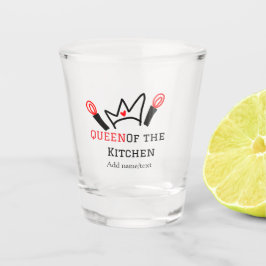 Königin der Küche Koch Kochen hinzufügen Namen Kro Schnapsglas