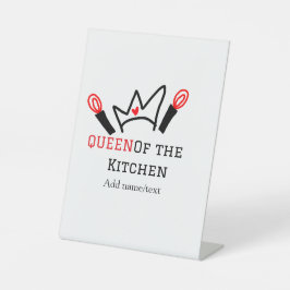Königin der Küche Koch Kochen hinzufügen Namen Kro Sockelschild