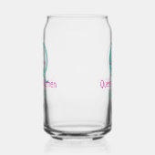 Königin der Küche monogramm grün rosa einfache min Dosenglas (Rechts)