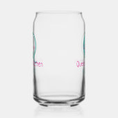 Königin der Küche monogramm grün rosa einfache min Dosenglas (Links)