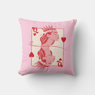 Königin der Künste Rot und Rosa Preppy Art Kissen