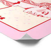 Königin der Künste Rot und Rosa Preppy Art Poster (Ecke)