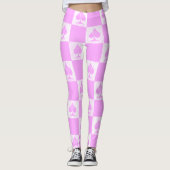 Königin der Leggings Niedlich Pink Schachbretter Q (Vorderseite)