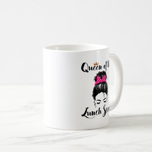 Königin der "Lunch Scene Cafeteria Worker Women" Kaffeetasse (VorderseiteRechts)