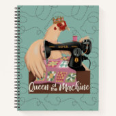 Königin der Maschine Hühnerspirale Notebook Notizblock (Vorderseite)