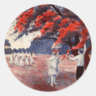 Königin der May-Stickers Runder Aufkleber