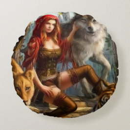 Königin der Monster Rundes Kissen