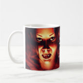 Königin der Nacht. Vampirin Kaffeetasse (Links)